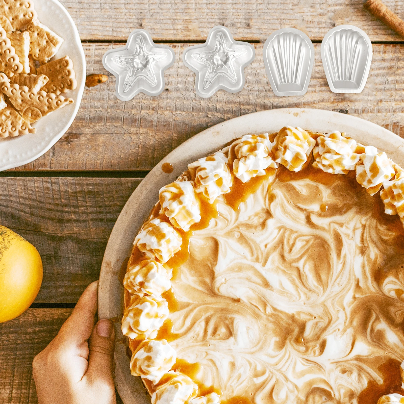 

Baking Mold Cake Pan Pudding Molds Mini Metal Rounds Aluminium Alloy Durable Safe Easy Clean Home Use Perfect Cakes Pastries