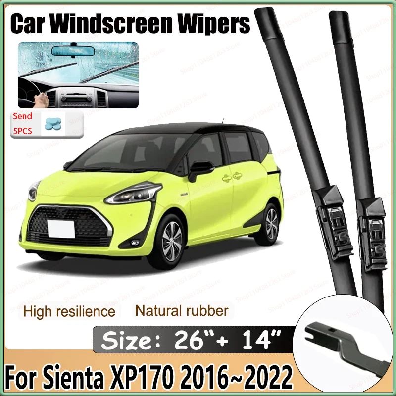 

Front Wiper Blades for Toyota Sienta XP170 2016~2022 2021 2020 Front Windshield Wiper Blades, Car Windshield Accessories