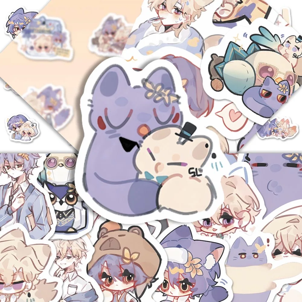 Sunsyea Honkai Star Rail Merch Character Stickers Aventurine Dr. Ratio 100 Pieces Anime Collection