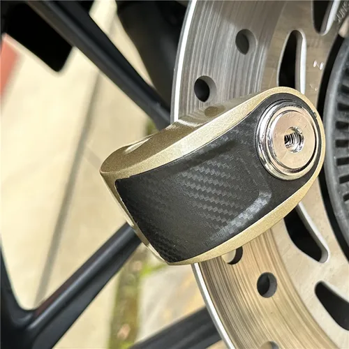 Imagen 2 del producto 2024 nuevo Falante motocicleta ruleta cerradura aleación de Zinc bicicleta de montaña cochecito Scooter freno disco bloqueo tres llaves de latón