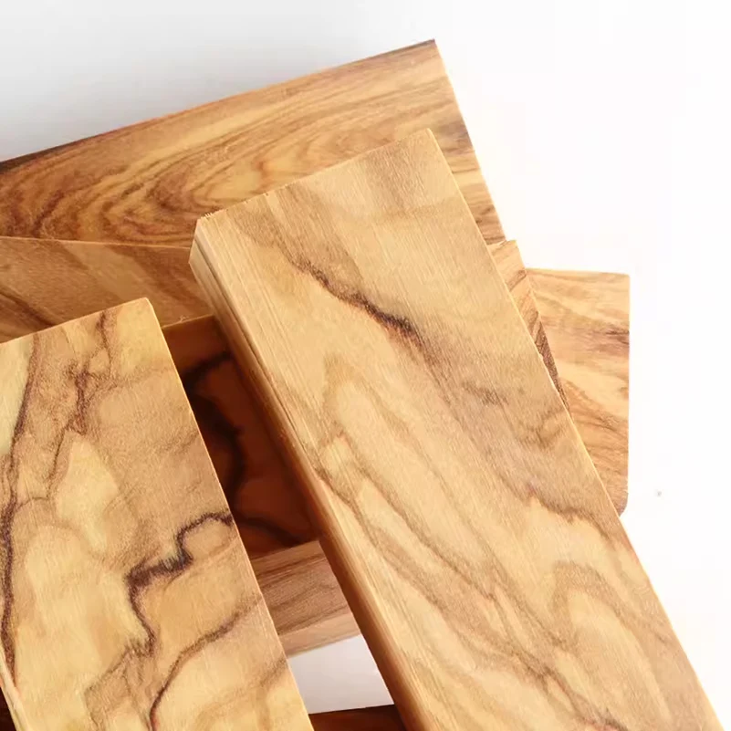 Imagem -04 - Azeitona Natural Placa de Madeira Sólida Log para Faca Handle Escalas Faça Você Mesmo Fazendo Materiais Patches Tamanhos Peças Lote
