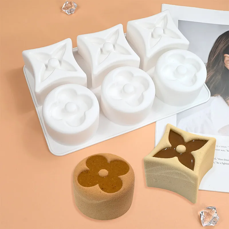 Diy 3d amor flor bolo cozimento molde de silicone festa do dia dos namorados chocolate pastelaria trevo em forma utensílios pequenos acessórios
