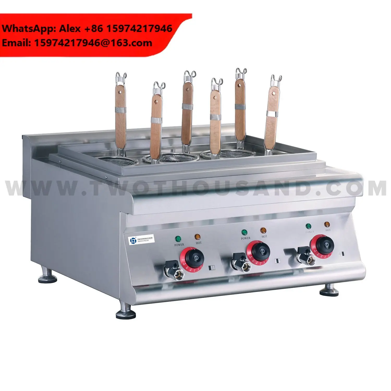 TT-WE253 6 Baskets Countertop Electric Italy Pasta Noodle Cooker Boiler