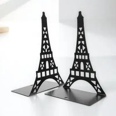 2Pcs Desktop Bookends Metal Book Organizers Crafted Book Stands for Study Room Library Salon Shelf Tidy and Stable Support