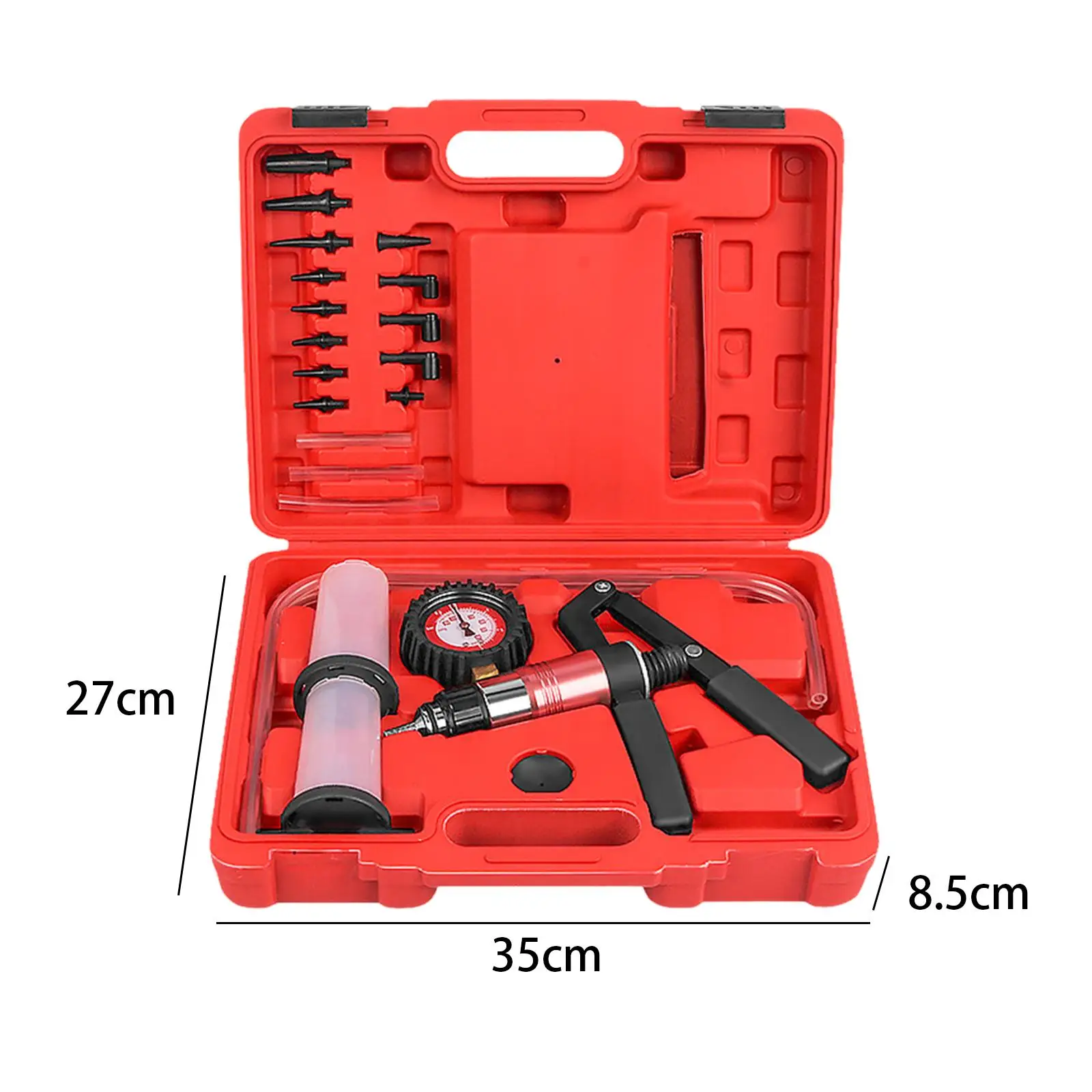 Handheld Automotive Vacuum Pump Tester Kit for Vacuum Solenoid Valves Versatile with protected Case Brake System Bleeding Tool