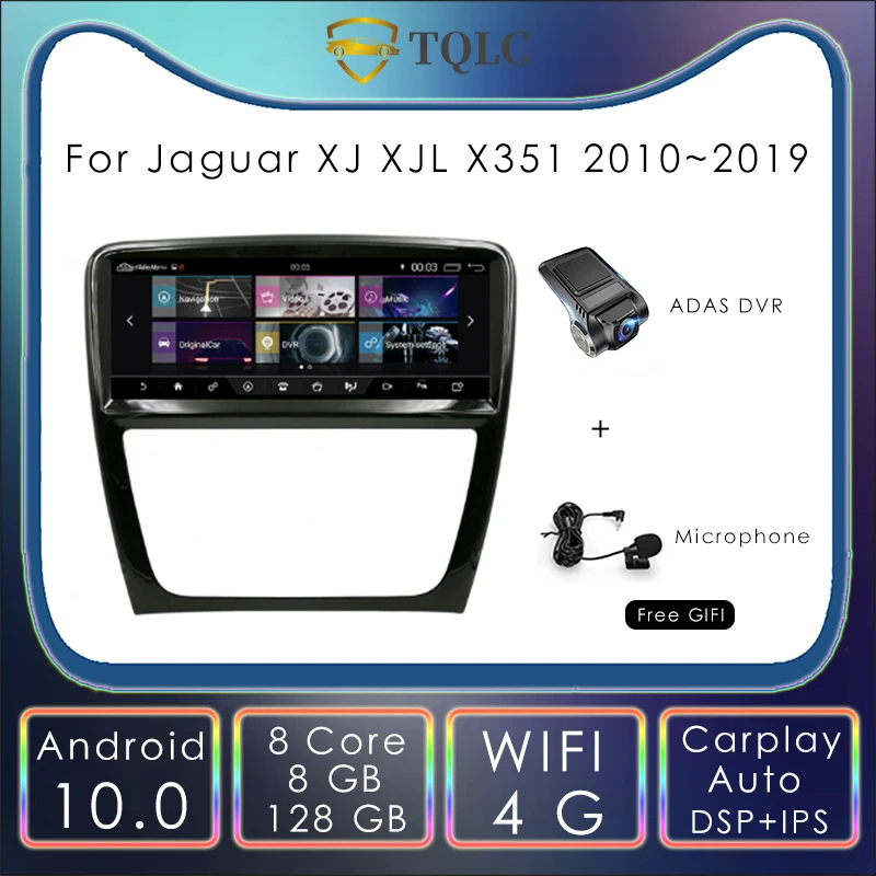 

Автомобильный радиоприемник 8 + 128G Android 10,0 для Jaguar XJ XJL X351 2010 ~ 2019 стерео Мультимедийный Плеер для 4G WIFI DSP GPS навигация Carplay