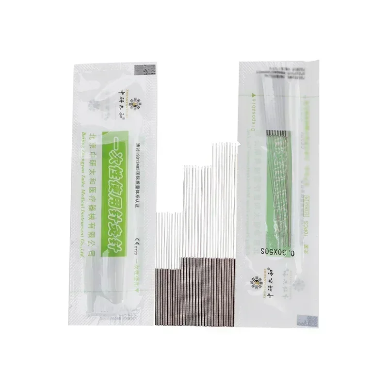 

ZHONGYAN TAIHE 500/BOX Acupuncture Needles Sharp Disposable Sterile Beauty Massage Needle Acupuncture with Tube 5 Years Validity