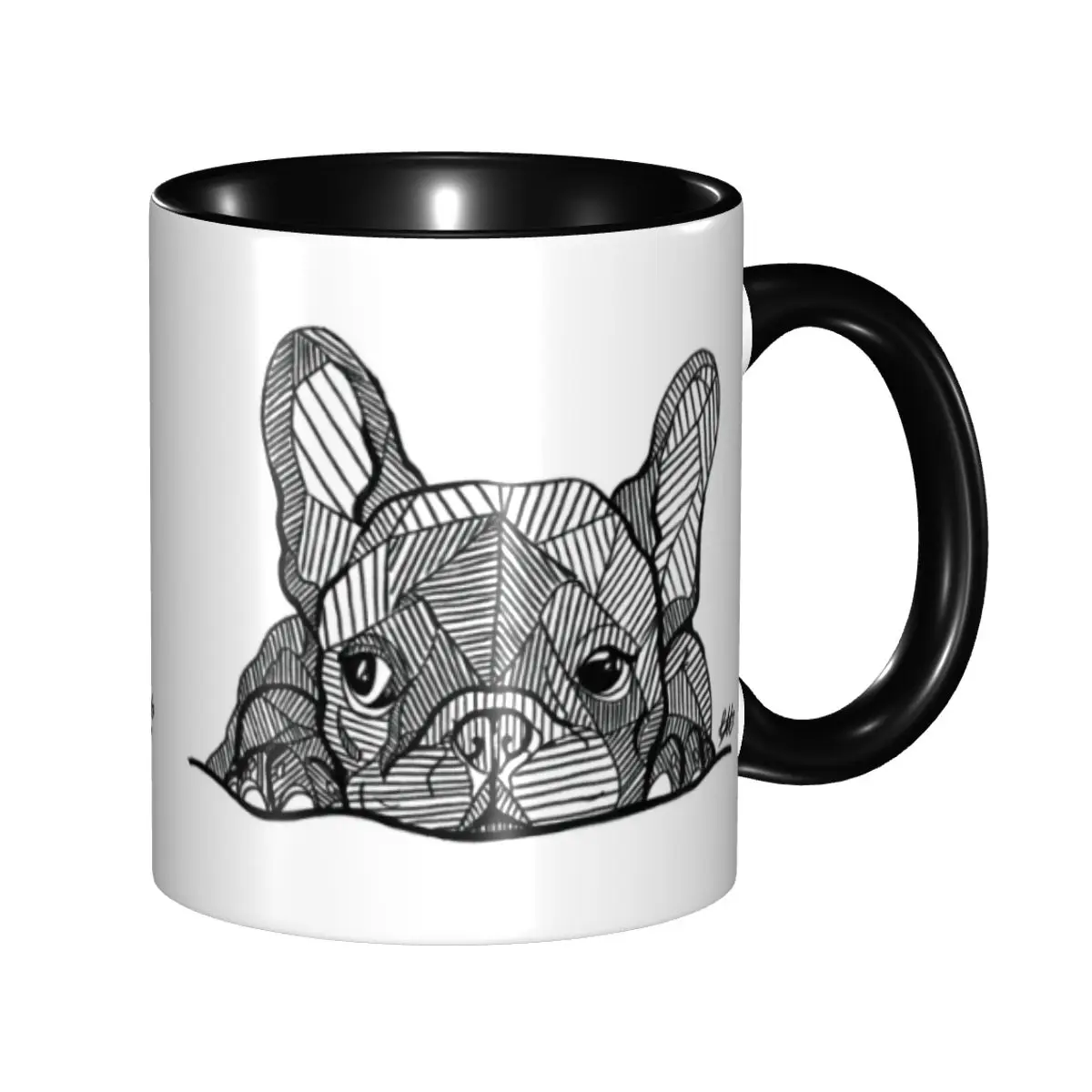 DIY French Bulldog Ceramic Mugs Custom Coffee Cups Creative Present