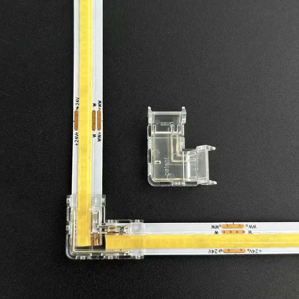 Reusable Crystal SMD Cob Led Strip Light Connector 5mm 8mm 10mm 2 Pin 2Pin Corner Led Connector