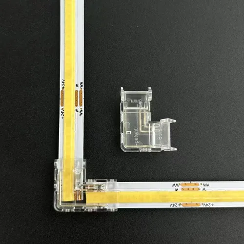 Imagen 2 del producto Conector de luz de tira Led Cob SMD de cristal reutilizable de 5V-220V 5mm 8mm 10mm 2 pines conector Led de esquina de 2 pines