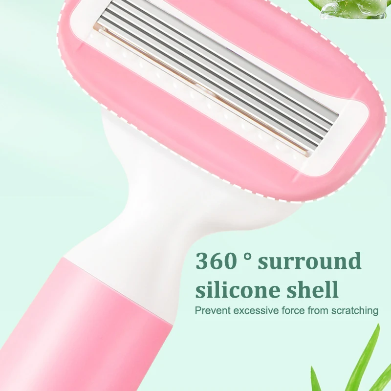 ผู้หญิงมีดโกน 1 ชิ้นสแตนเลสสตีลเคราโกนใบมีดผมบิกินี่ Underarm ต้นขาเครื่องโกนหนวดแบบพกพาโกนหนวด