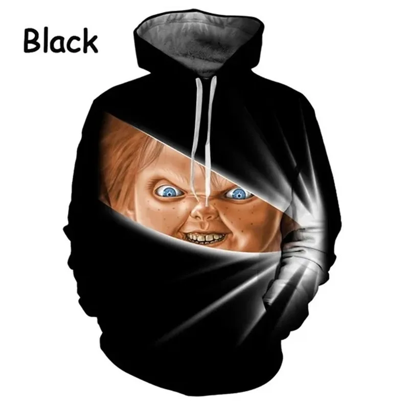 3d Printed Chucky Doll Hoodies For Men And Women Spring Autumn Pullover Graphic Sweatshirts Mens Oversized Streetwear Tops