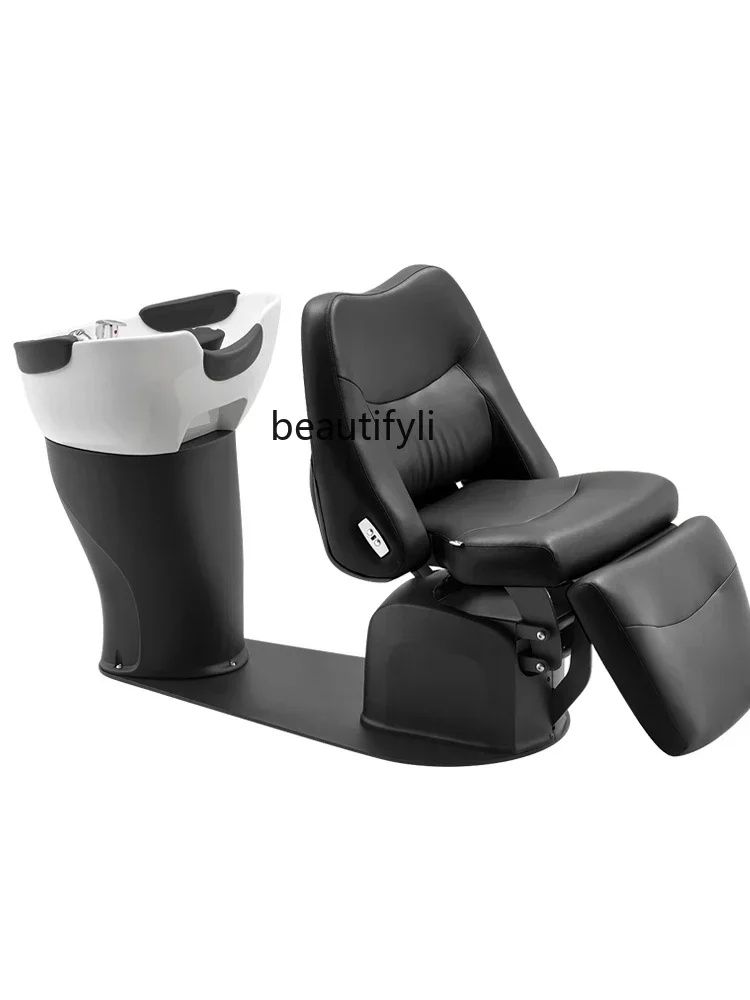 

Hair Salon Shampoo Chair Lying Half Flush Shampoo Basin Beauty Salon Head Therapy Barber Shop Electric Shampoo Chair