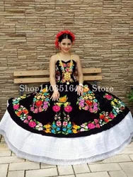 Featured Ethnic Ball Gowns Prom Dresses Exquisite Sheath 3D Flower Embroidery Sleeveless Poncho Women's فساتين سهرة فخمة جدا