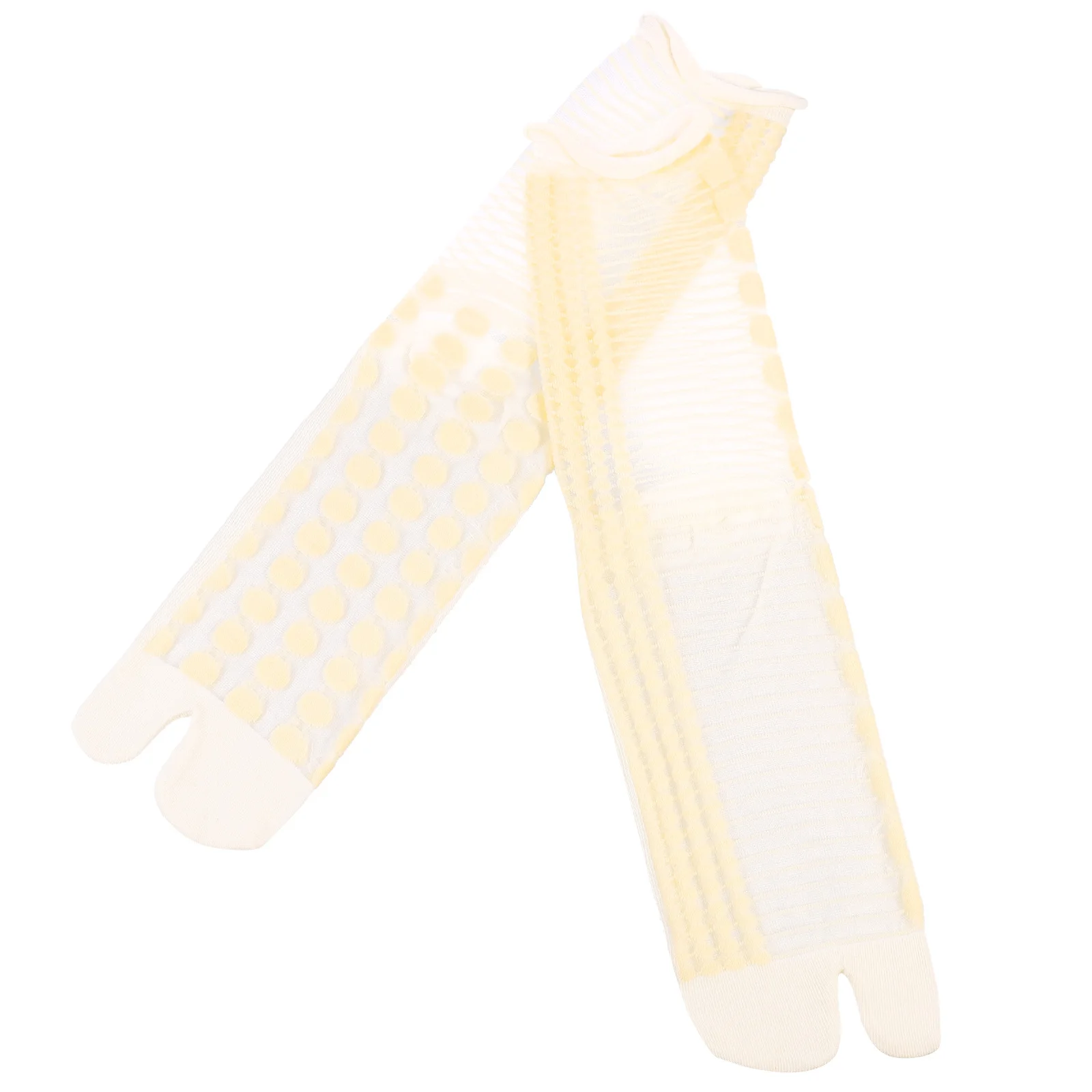 

1 Pair Tabi Women'S Non-Slip Breathable Nylon Two Toes Sandal Socks Comfortable Thin Socks Japanese Style One Size Fit All