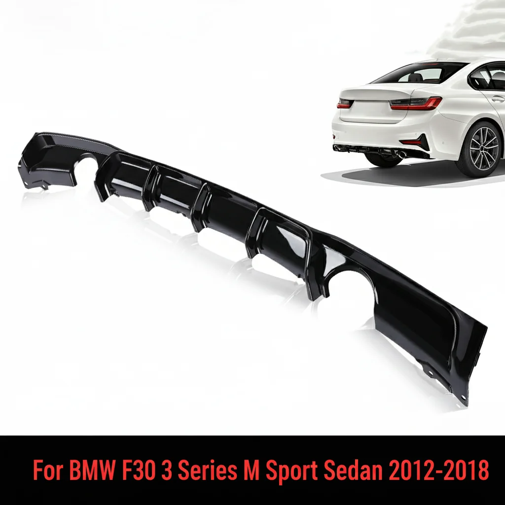 

For BMW F30 3 Series M Sport Sedan 2012-2018 Car Rear Bumper Lip Diffuser Refit Accessories Exterior Spoiler Splitter Body Kits