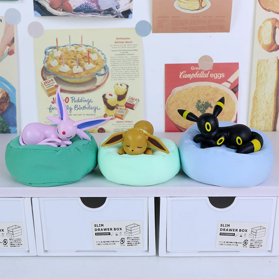 Anime Pokémon Blind Box Eevee Familie Schlaf-Serie Figuren 1-9 Stück Eevee Schlaf-Serie Handpositioniertes Spielzeug Geschenk für Freunde – Detail 2