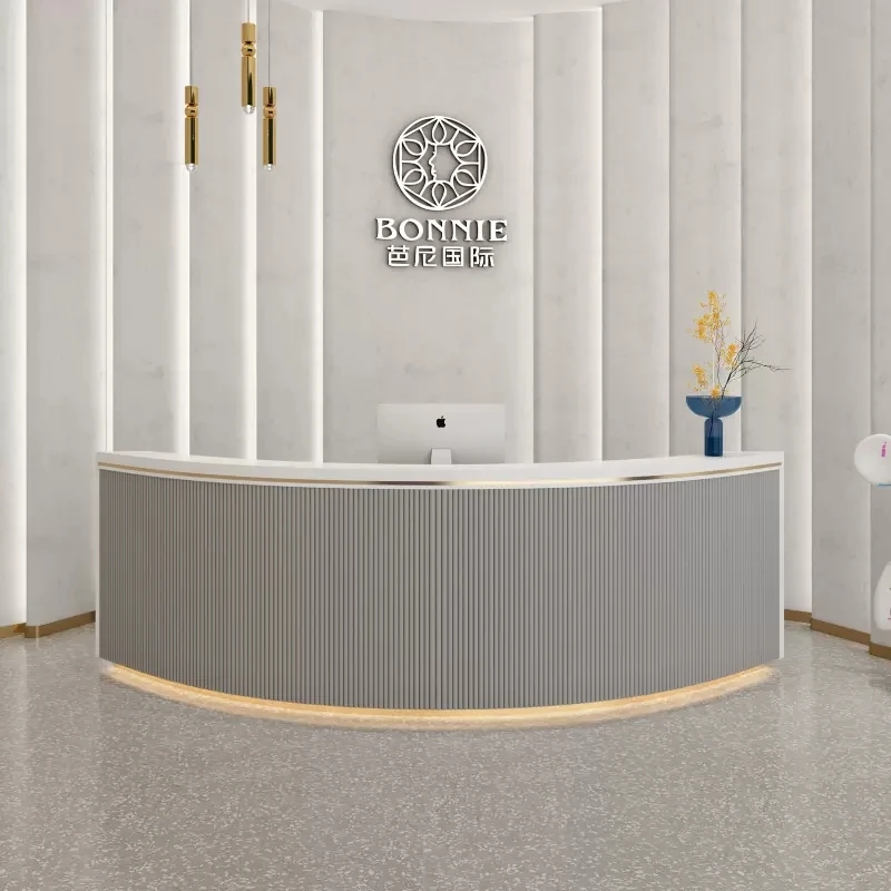 custom.High Quality Modern Simple Boutique Cashier Counter Reception Desk for Restaurant Salon