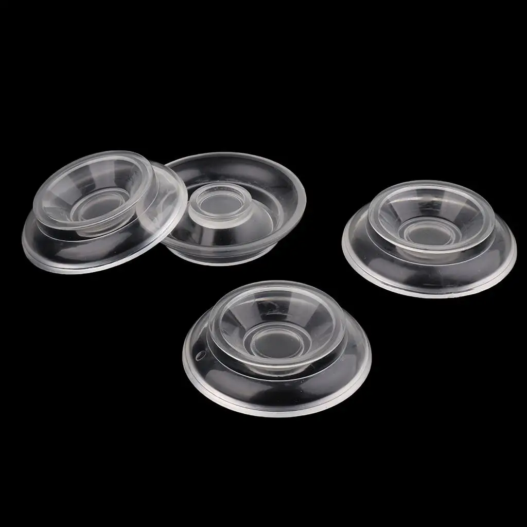 4pcs Transparent Round Piano Casters Cups Feet Pads Protection