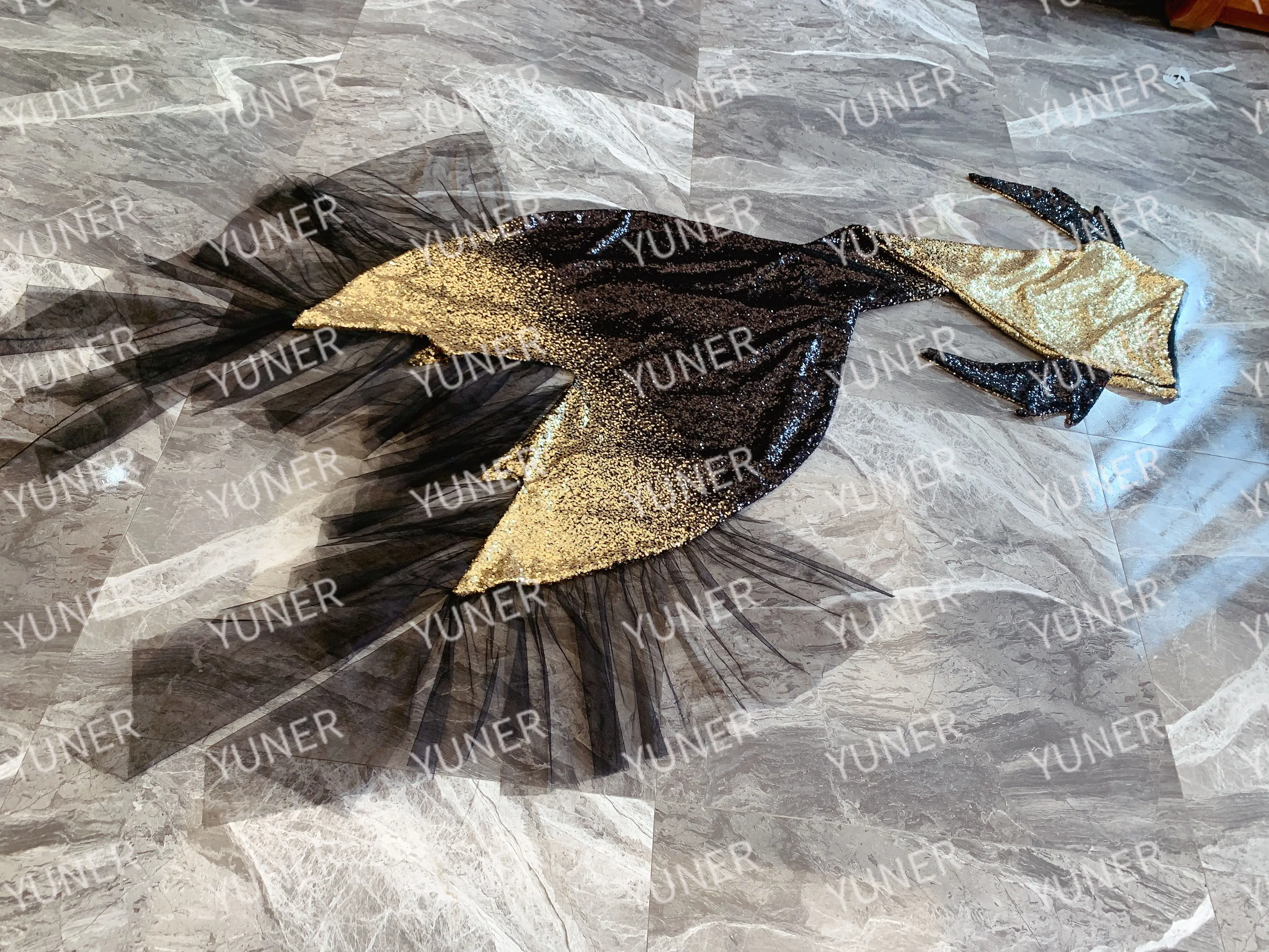 

Original Mermaid Fish Scale Sequin Tail Aquarium Mermaid Diving Performance Costume Shooting Swimsuit Color Gradient Fish Tail