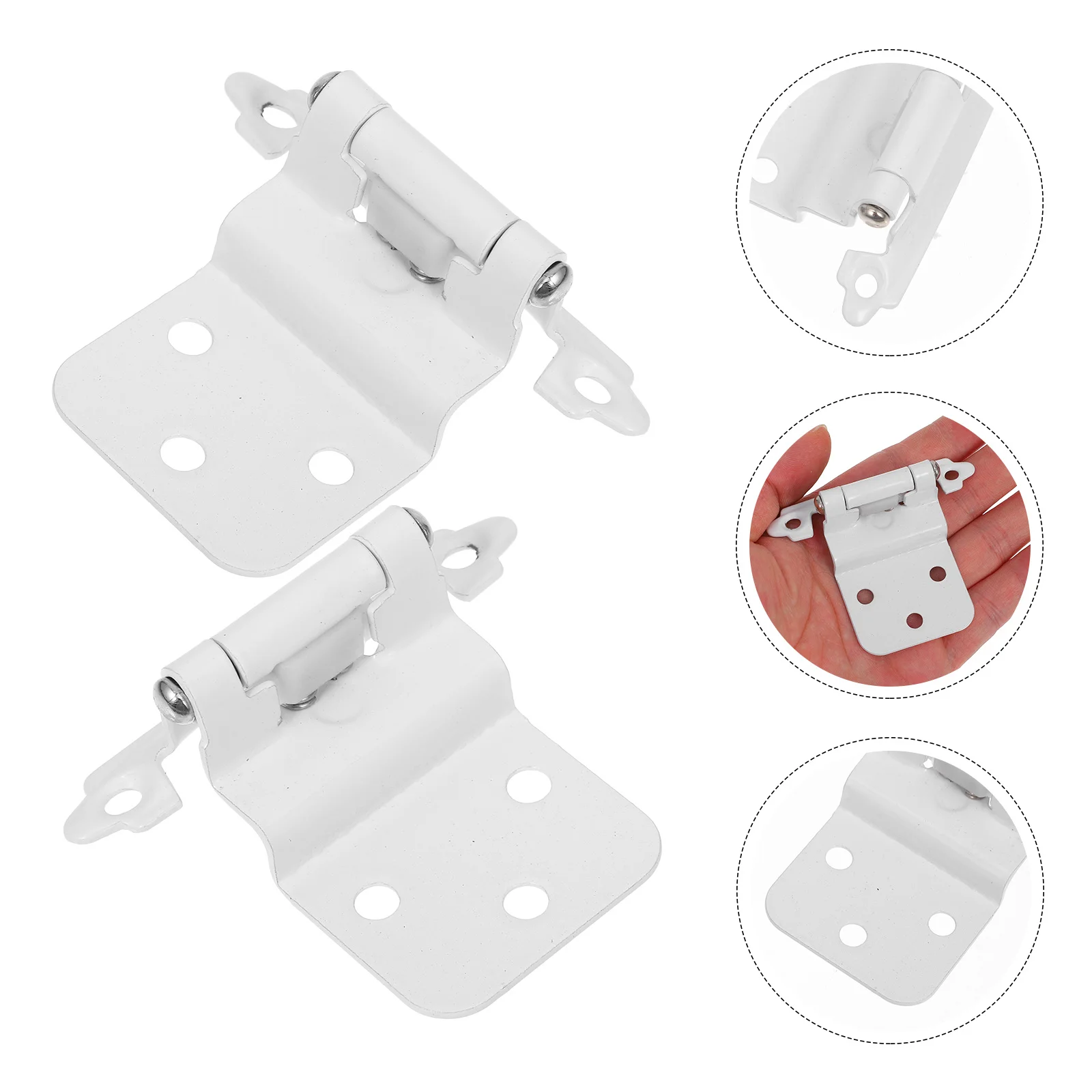 

4Pcs Cabinet Door Hinges Multi-Fold Self Closing Iron Hinges for Kitchen Cabinets Replacement Dampers Cupboards