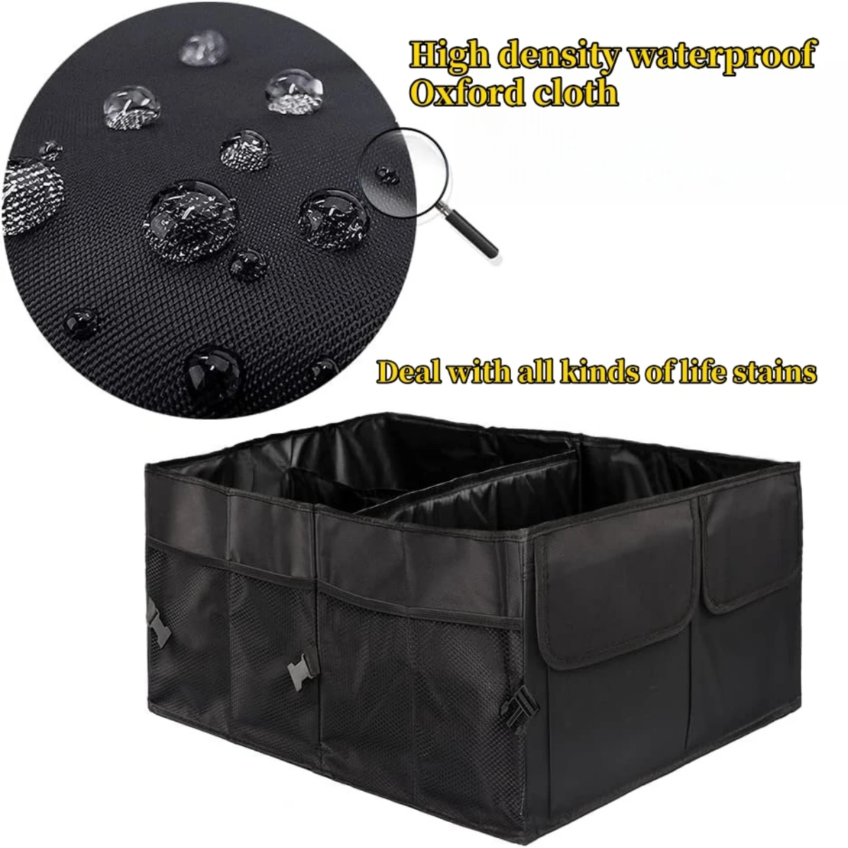 Große Kapazität Zusammenklappbare Auto-Aufbewahrungsbox Kofferraum-Transportbox Werkzeughalter Auto-Organizer Autozubehör Universal – Detail 4