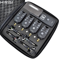 Wireless fishing bite alarm 1+4 set with 4pcs illuminated swinger in  EVA case for carp fishing B1203S