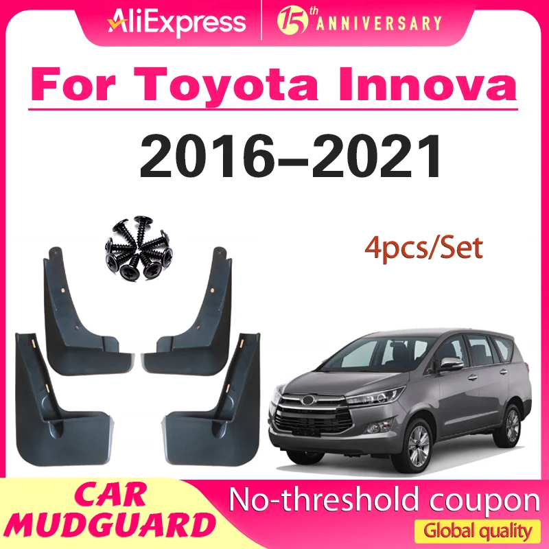 

For Toyota Innova 2016 2017 2018 2019 2020 2021 Fender Mudguard Mud Flaps Guard Splash Flap Mudguards Car Accessories