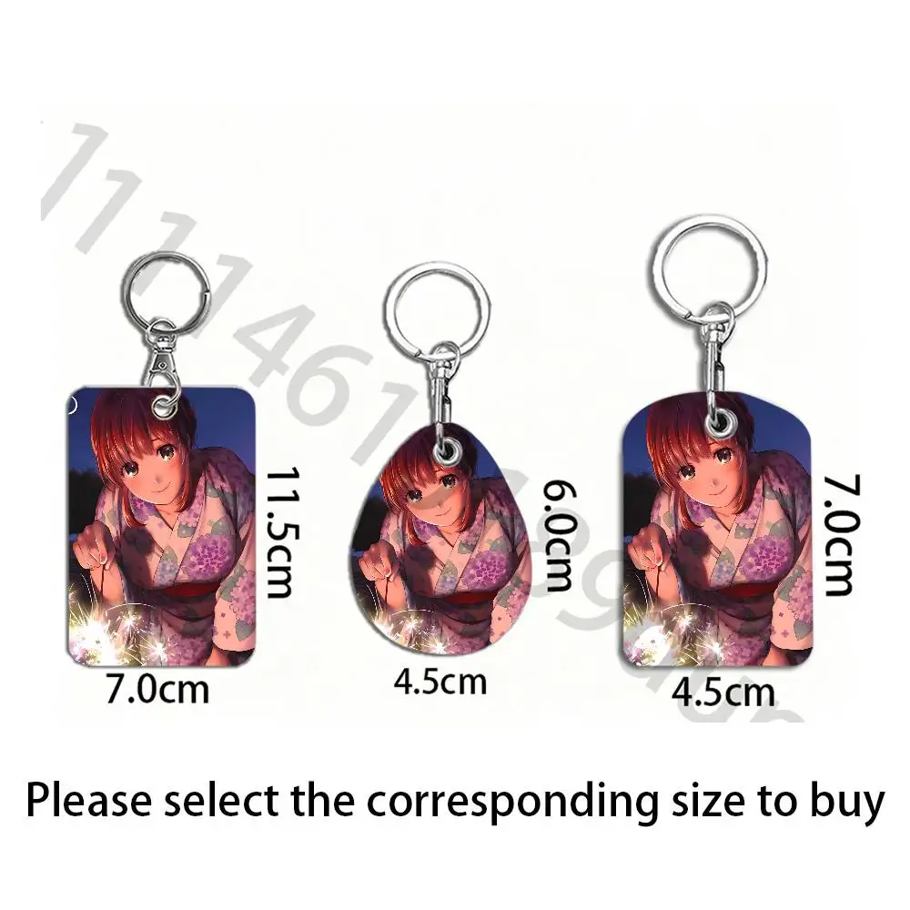 D-Domestic Girlfriend Protective Printed Leather Card Case Metal Keychain Accessory view 4
