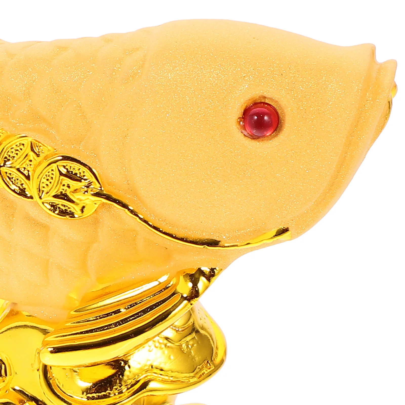 

Gold Dragon Fish Ornament Resin Feng Shui Wealth Statue For Car Office Desktop Decor Garden Decoration