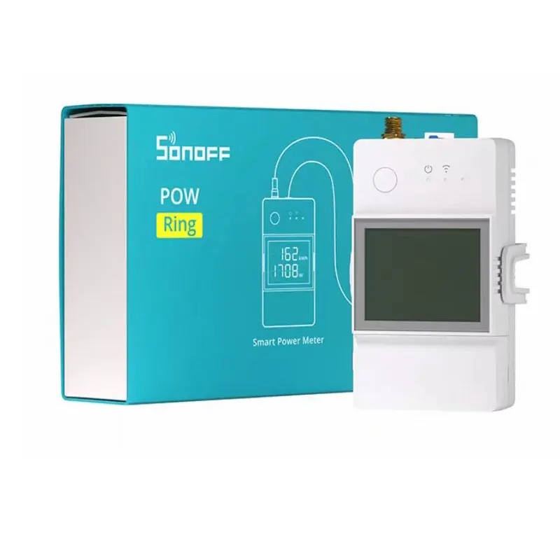 POWCT POW Smart Power Meter Energy 100A WiFi Smart Home Switch Wireless Alexa Google Home Support Ewelink App