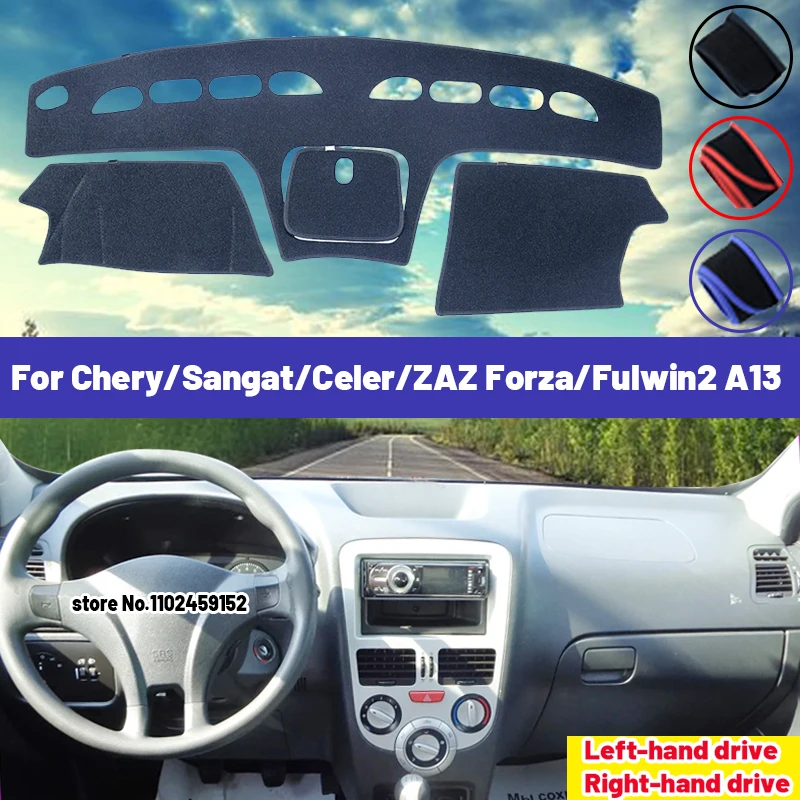 High Quality For Chery Sangat Celer ZAZ Forza Fulwin2 A13 Dashboard Cover Mat Sun Shade Avoid Light Pad Carpets Anti-UV