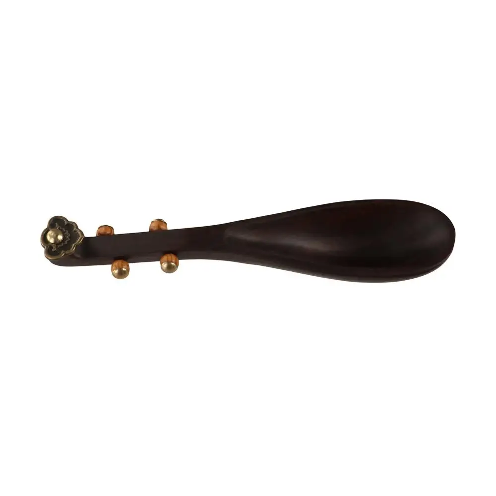 Tea Ceremony Utensils Ebony Lute Shape Tea Spoon Retro Style Antiseptic Pipa Tea Shovel Black Tea Scoop Gift