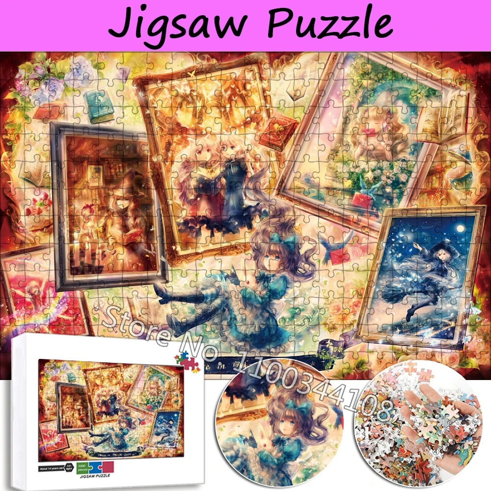 

35/300/500/1000 Pieces Jigsaw Puzzles Disney Anime Alice In Wonderland Puzzle Children's Intellectual Toys DIY Handmade Gifts