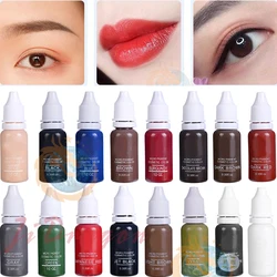 15ml Tattoo Ink Pigment Set Professional Permanent Makeup Microblading Eyebrow Lips Eyeline Tattoo Color Body Beauty Art Supplie