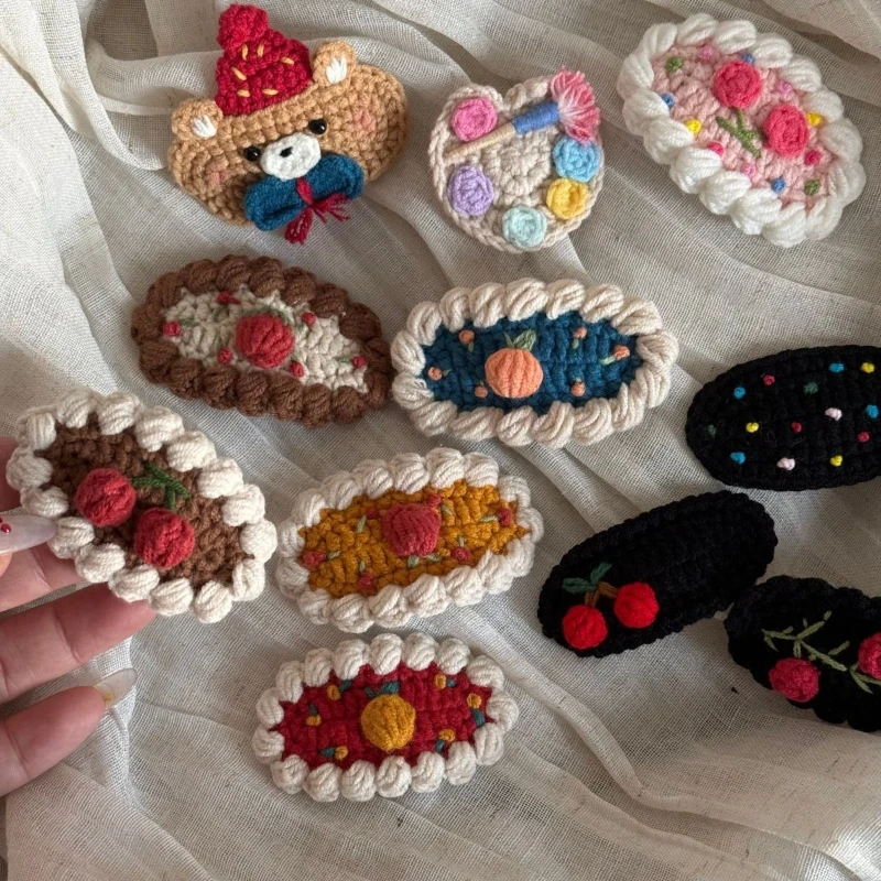 

Autumn and Winter Wool Bb Clip Cartoon Cute Dopamine Children Hairpin Various Shapes Cute Wind Broken Hairpin Side Clip