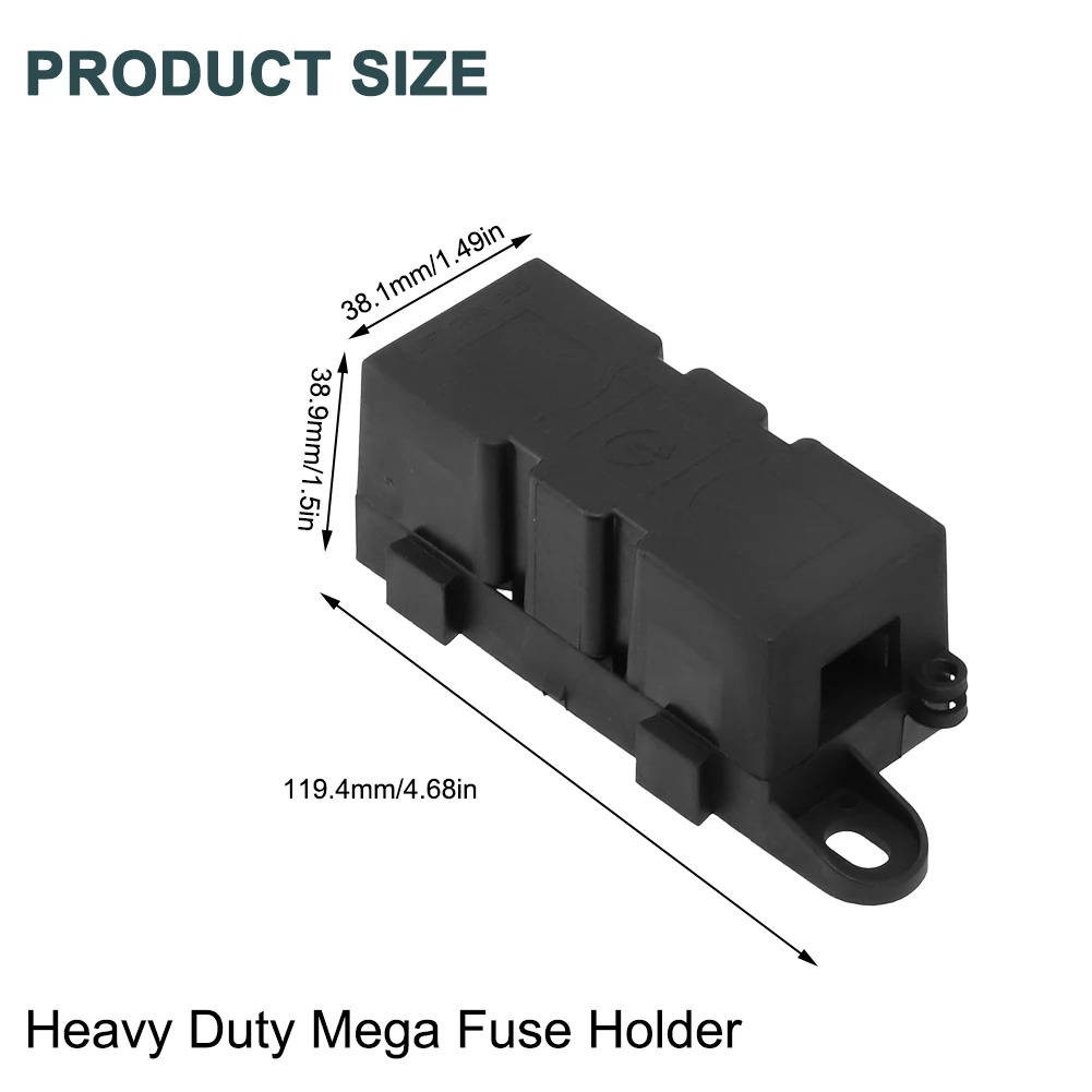 Brand New Fuse Box Holder Car Fuse Heavy Holder Marine for mega Small Flat W/ 2x M8 for studs 12/24V 60A To 500 Amp