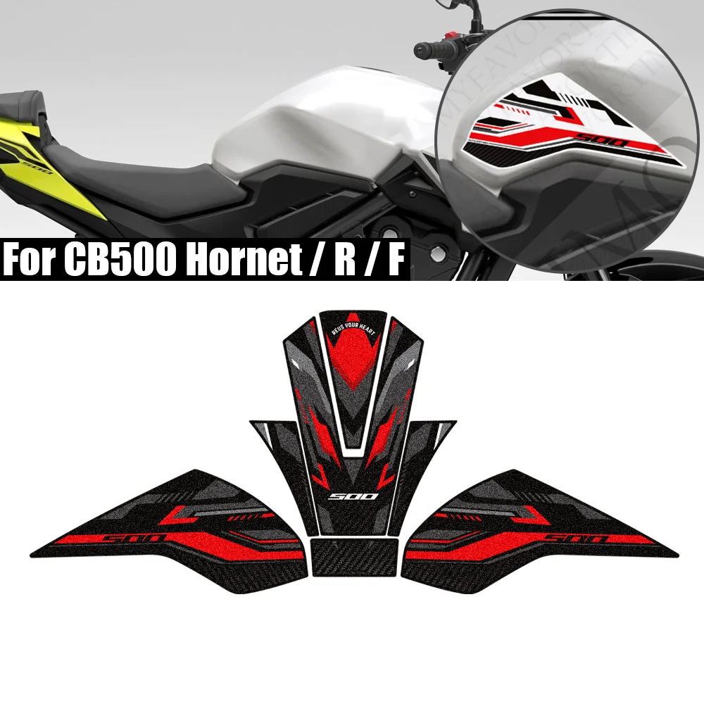 Anti-slip Fuel Tank Pad & Knee Grip Protector Sticker Decals Kit For Honda CB500F CBR500R CB500 Hornet 2024-2026 Motorcycle