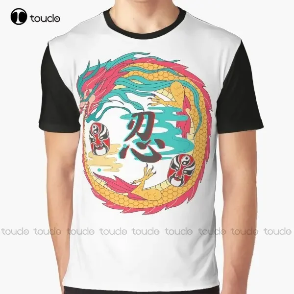 Patience Karynlin Dragon Oriental Graphic T-Shirt Muscle Fit Shirt Digital Printing Tee Shirts Christmas Gift New Popular
