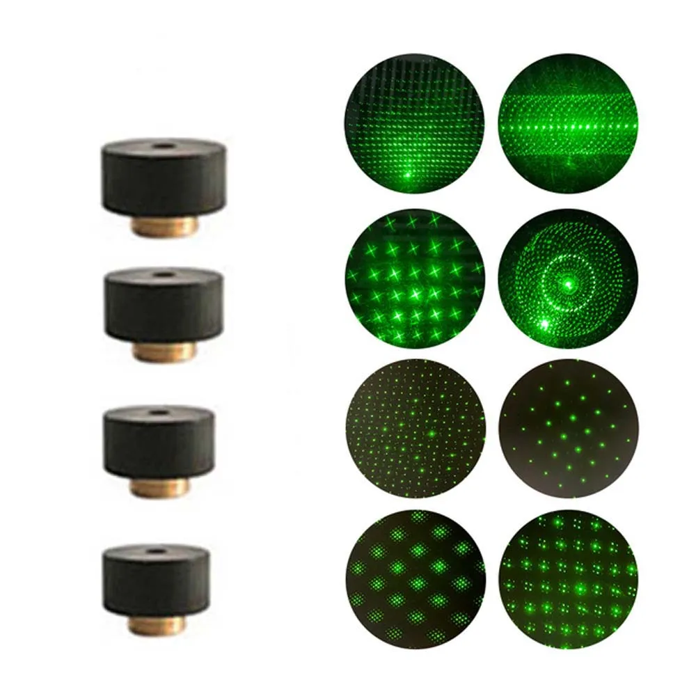 NEW 5pcs Green Laser Pointers Star black Laser Pen accessory Adjustable Focus Compatible with Laser 303（ Does not include laser）