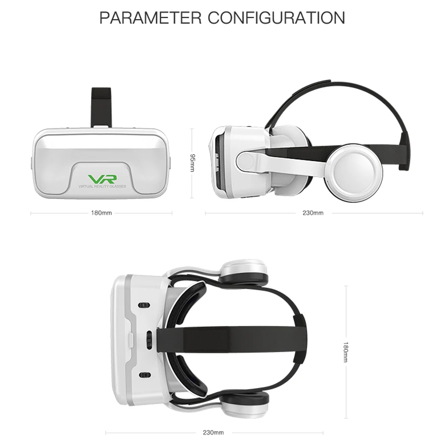 Auriculares VR V6 Con Lentes Ópticas - Visión Amplia, Compatible Con Móviles, Ergonómico Y Ligero (400g)