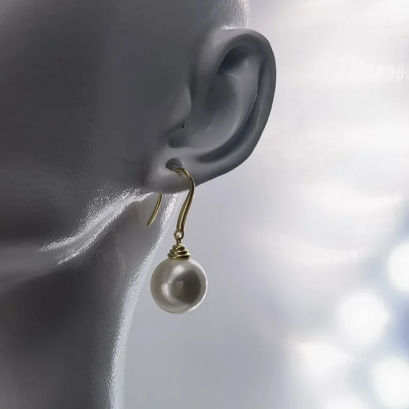 

WJEB Earring 925 Sterling Silver Selected Pearl Luxury Girl Women Fashion Party Jewelry Gifts