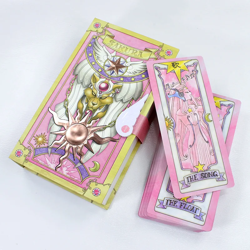 Anime Card Captor Sakura Cards New 60Pcs 1 Set Card Captor Sakura Clow Cards Cosplay Deluxe Edition Anime Prop Gift Toy Taort