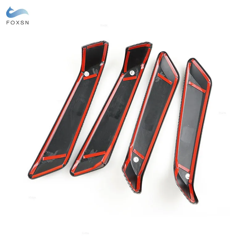 4pcs ABS Carbon Fiber Texture Interior Door Armrest Handle Pull Cover Trim For Audi Q5 FY Sportback SQ5 2018 2019 2020 2021