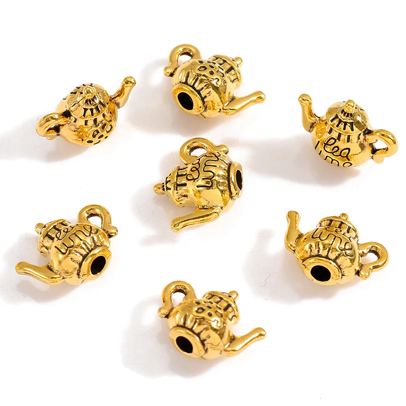 10pcs Teapot Charms for DIY Jewellery Making