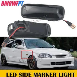 2x LED Dynamic Side Marker Lights Arrow Turn Signal Blinker Lamps For Honda Civic 1995 - 2000 Yellow Running Light Position Lamp