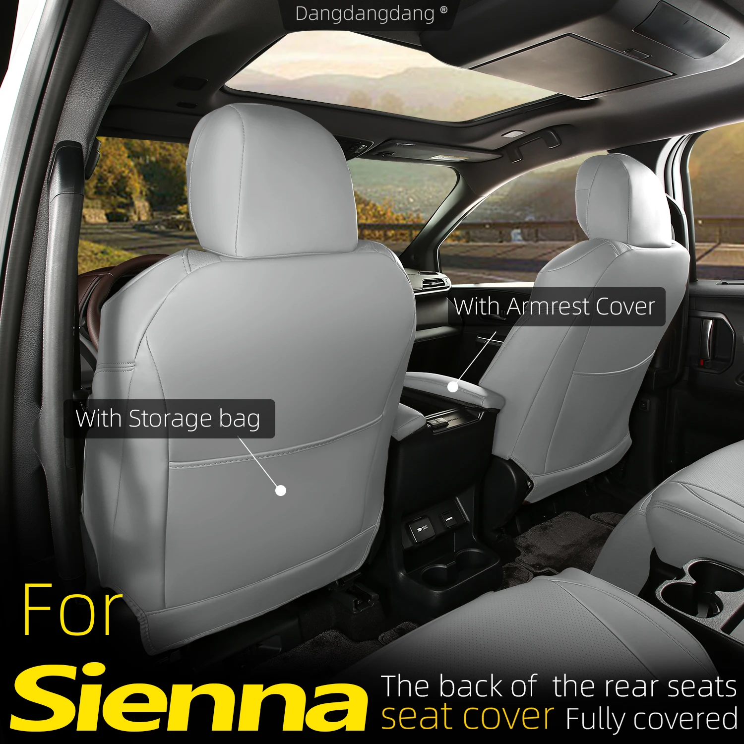 لتويوتا سيينا 2010 2011 2012 2013 7/8 مقاعد فو الجلود مخصص مقعد السيارة يغطي مجموعة الداخلية حامي الملحقات