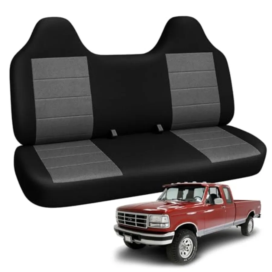 

Чехол на сиденье грузовика, совместимый с 19921998 F150 F250 F350, передняя и задняя твердая скамейка с формованными подголовниками и без центрального подлокотника XL