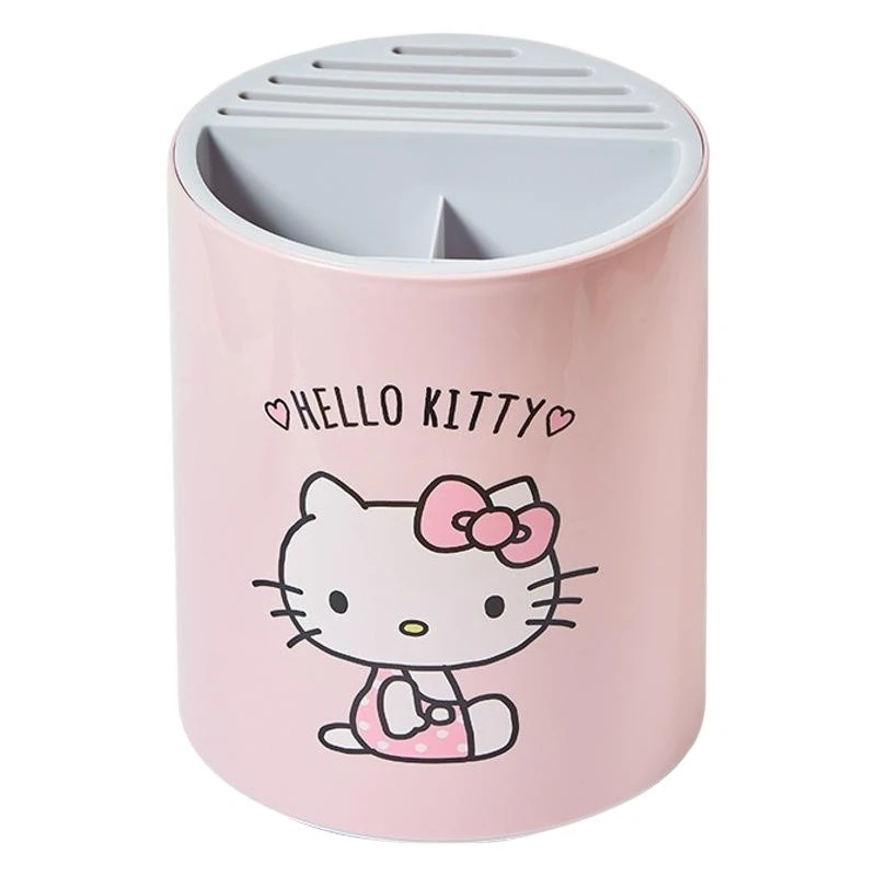 

Cute Hello Kitty Storage Rack Cartoon Anime Kawaii Women Home Rotating Kitchen Supplies Storage Integrated Drain Rack Wholesale