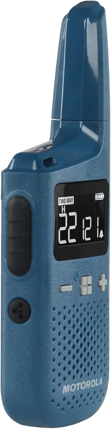 Портативная FRS, T383, Talkabout, двусторонняя радиосвязь, перезаряжаемая, с зарядной док-станцией, 22 канала, 25 мили, синяя, 2 шт.